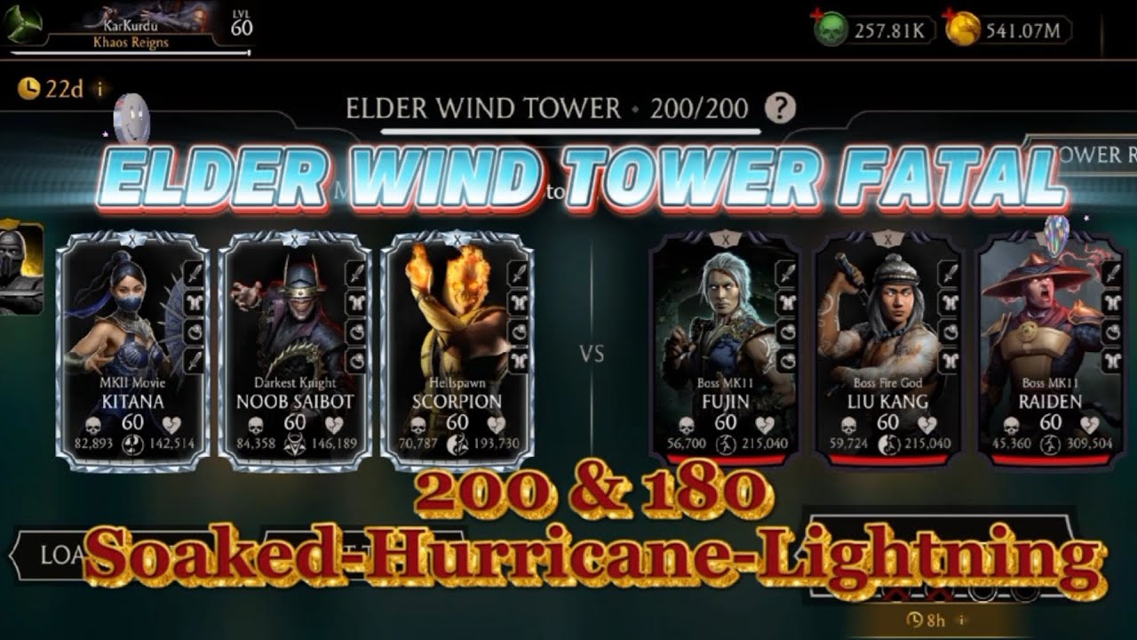 ELDER WIND TOWER FATAL 200 & 180 / MORTAL KOMBAT MOBILE 2026 🇹🇷