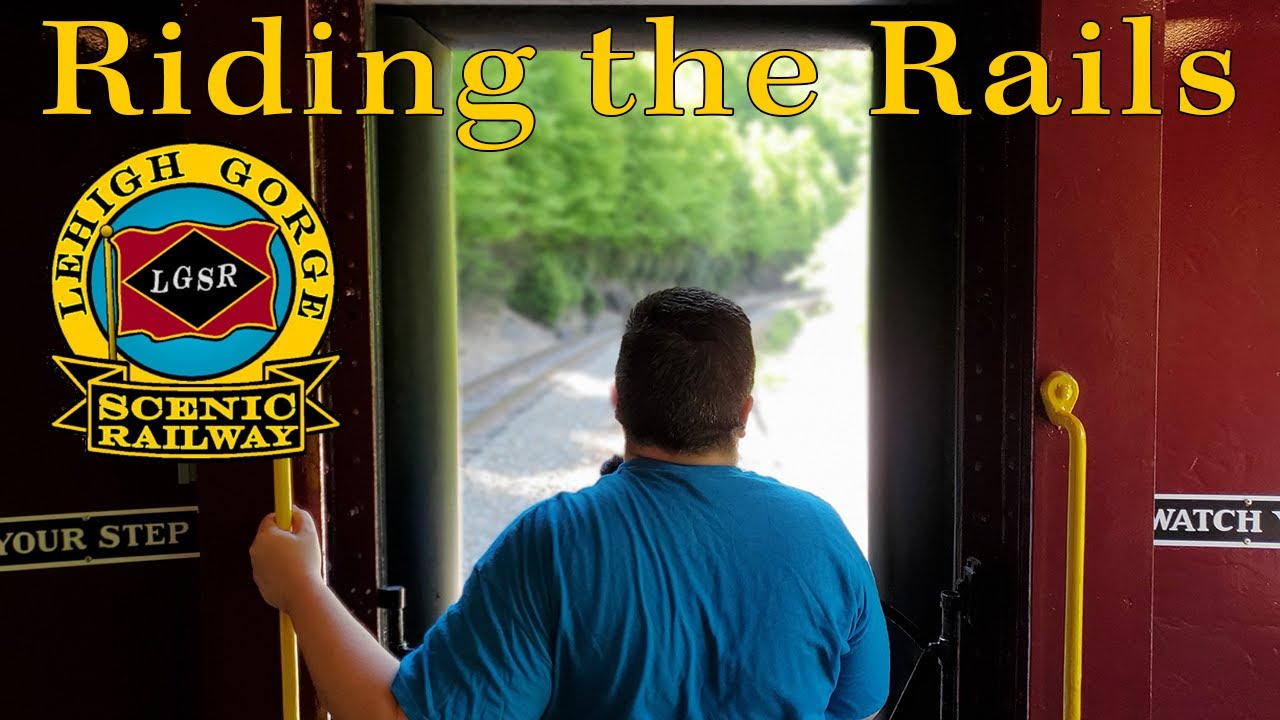 Riding the Lehigh Gorge Scenic Railway in a vintage open-air car