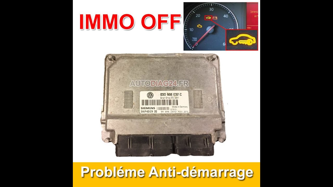 Comment faire immo off,coupé l'antidémarrage et avec quel programme peut être outil.