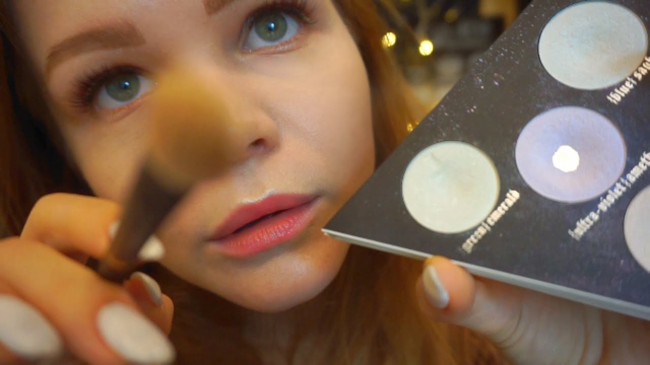 Asmr | UpClose MakeUp for Valentines Day ❤️ Mouth Sounds , Semi Inaudible | UpClose