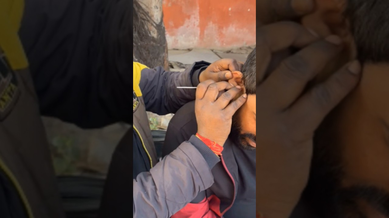 Crazy Ear Wax Removal in India | Street Ear Cleaning ASMR 😱