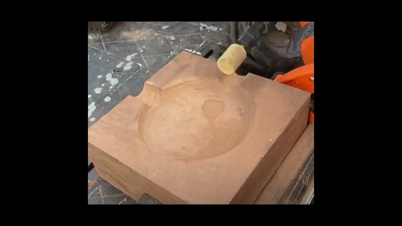 Roughing out the holders in a cigar ashtray with the Jinxin rotary burr.