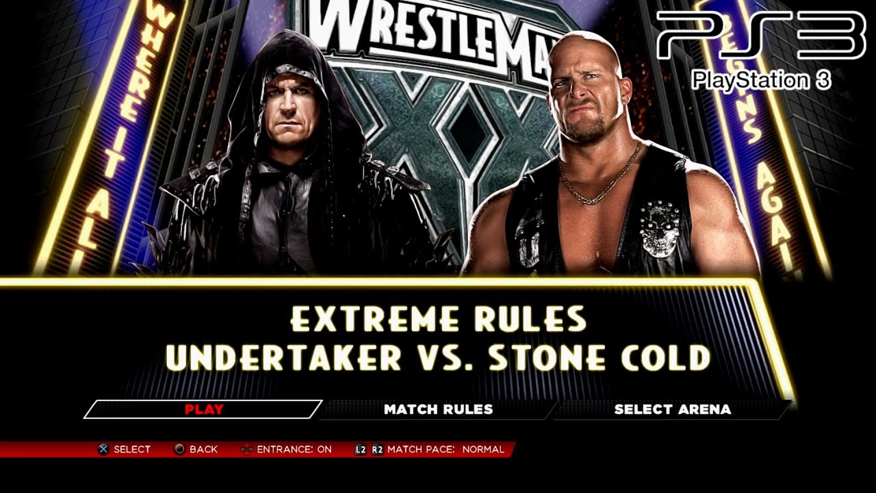 WWE 2K14 PS3 - Undertaker VS Stone Cold - Extreme Rules [2K][mClassic]