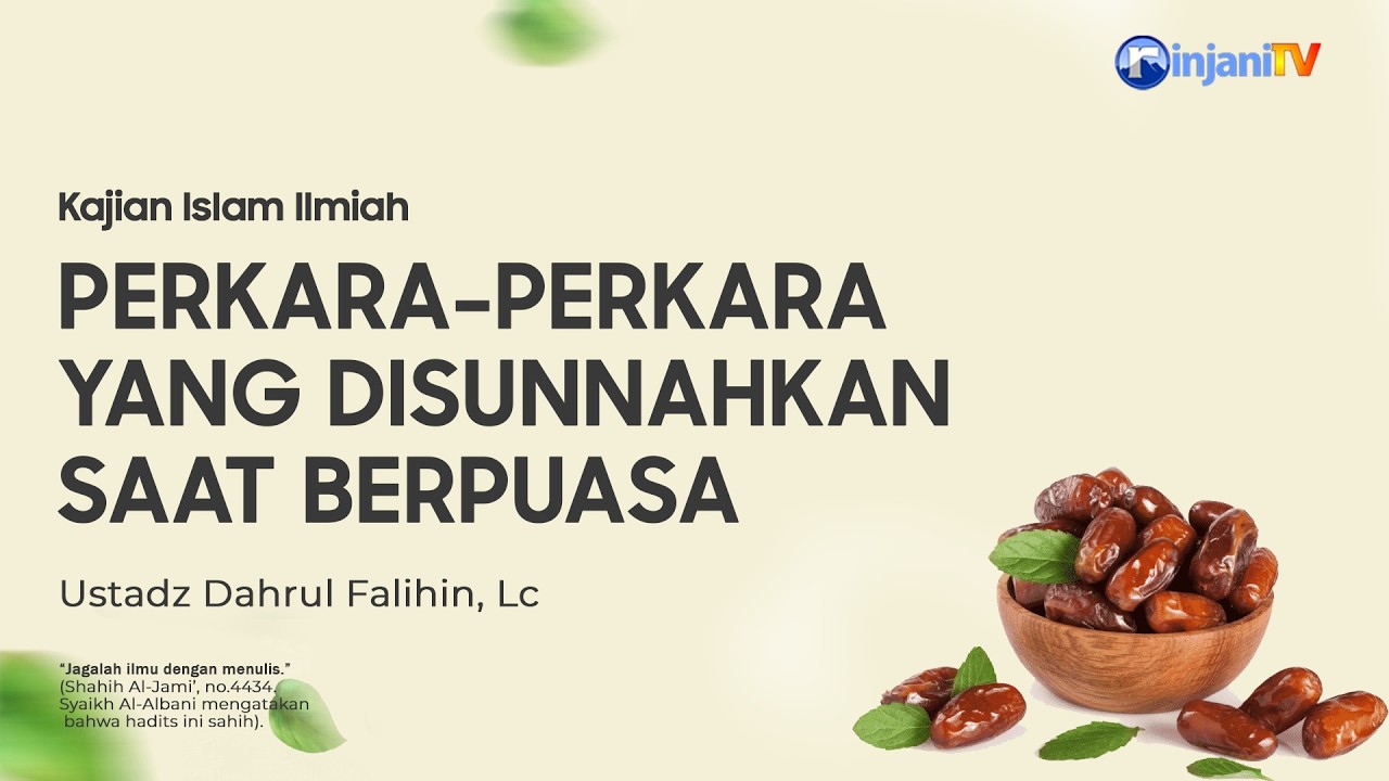 KAJIAN ISLAM ILMIAH  - Ustadz Dahrul Falihin, Lc حفظه الله تعالى