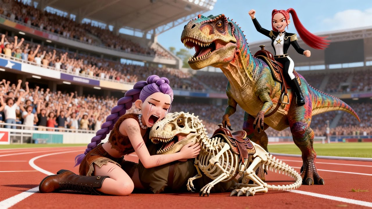 RUMI Needs Rescuing During the Tyrannosaurus Championship | KPOP Demon Hunters