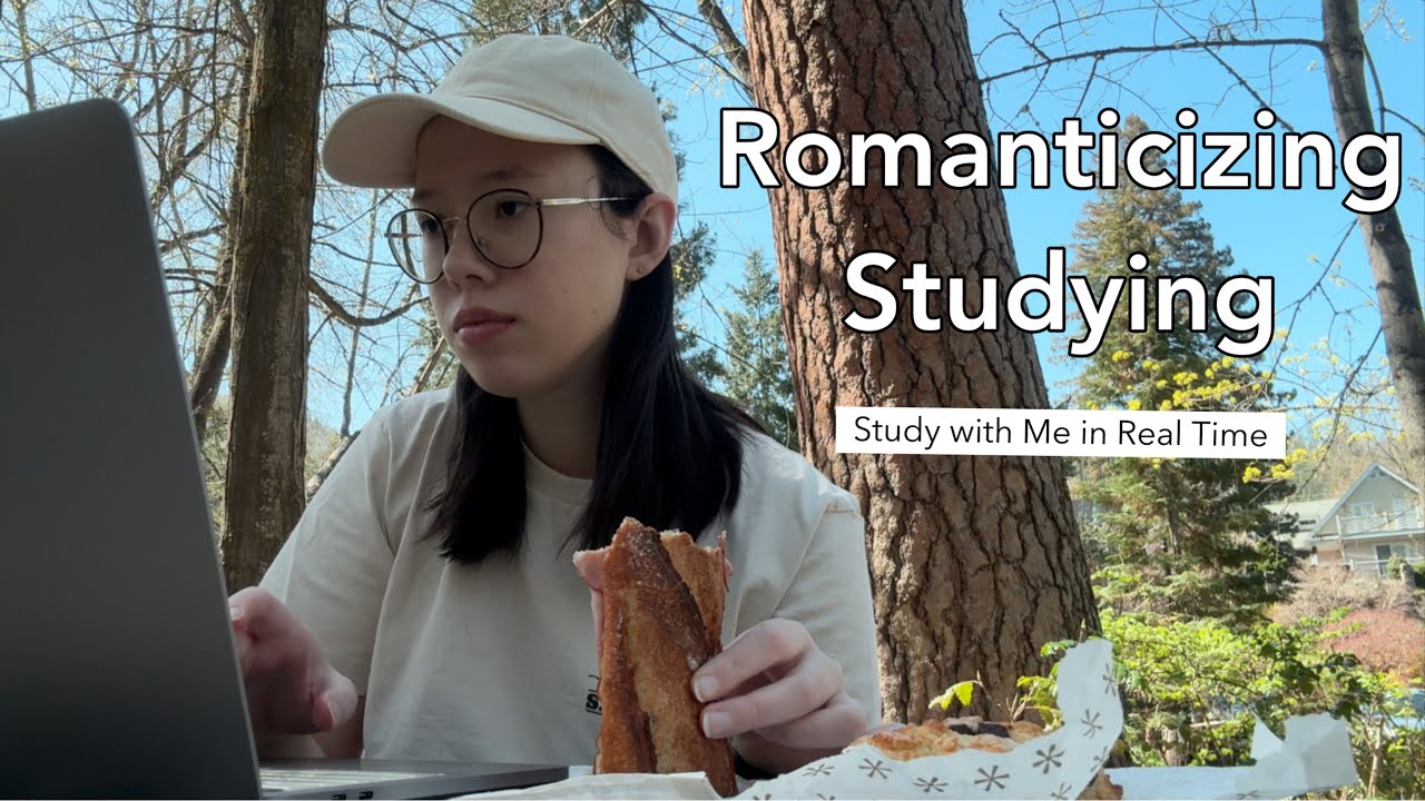 Romanticizing Studying 🌷💫 Study Vlog at Lithia Park (+ 1 hour study session real time)