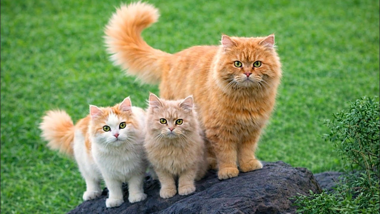 My Cat Family Follows Me Through the Mountain Trails 🌿🐾