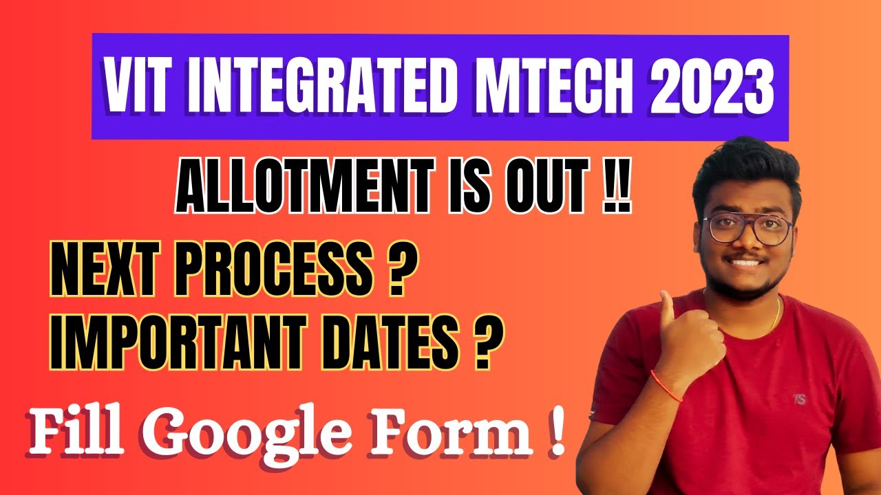 Распределение мест на программу Integrated MTech в VIT 2023 открыто! | Разбор процесса зачисления...