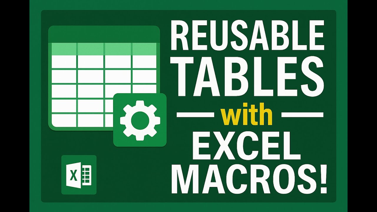 Automate Task Tracking: Reusable Tables with Excel Macros!