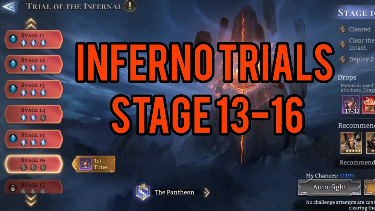 Inferno trials|Stage 13-16| Watcher of Realms