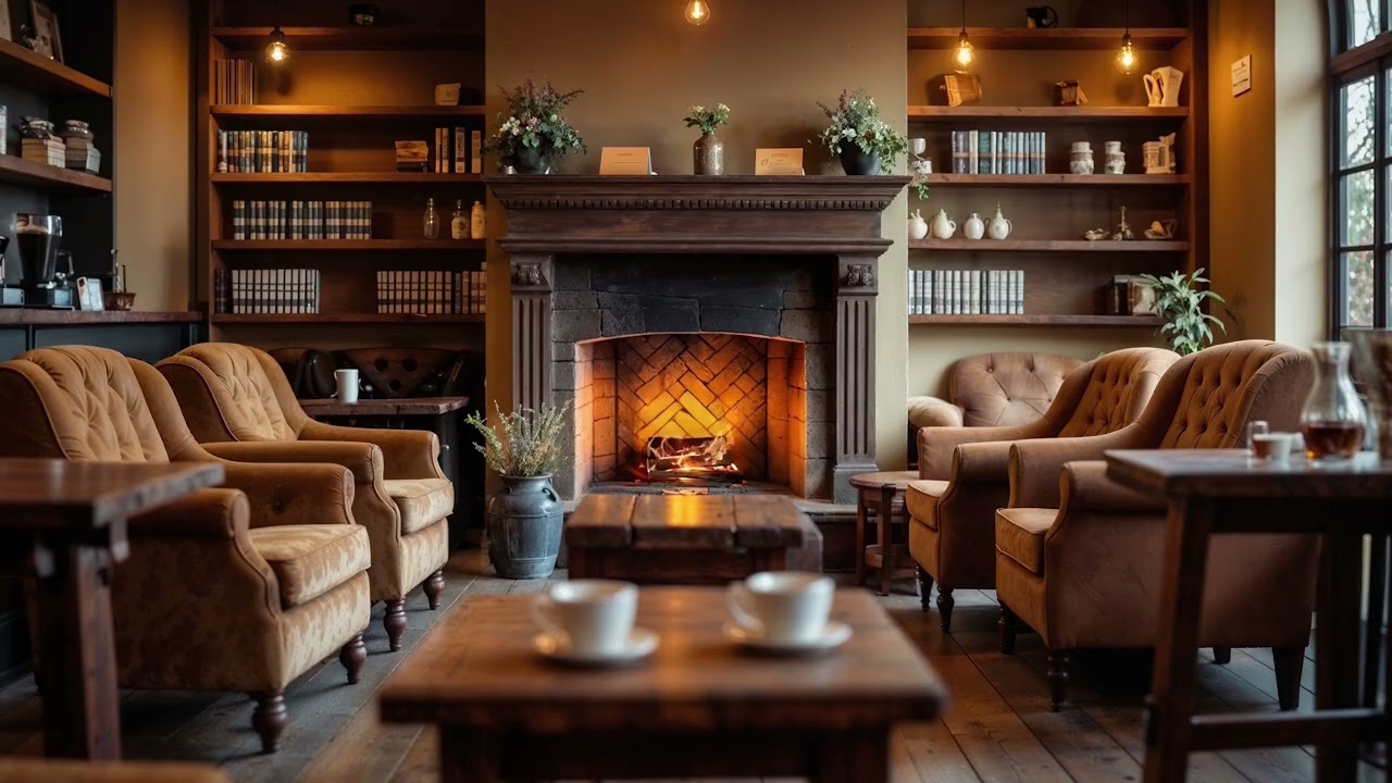 Cozy Reading Room Fireplace 🔥 8 Hour Bonfire Ambience (2K)