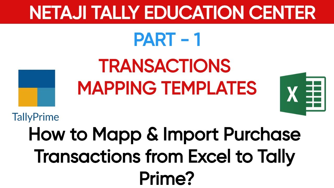 Как сопоставлять и импортировать транзакции покупок в Tally Prime? Часть 1 на английском языке.