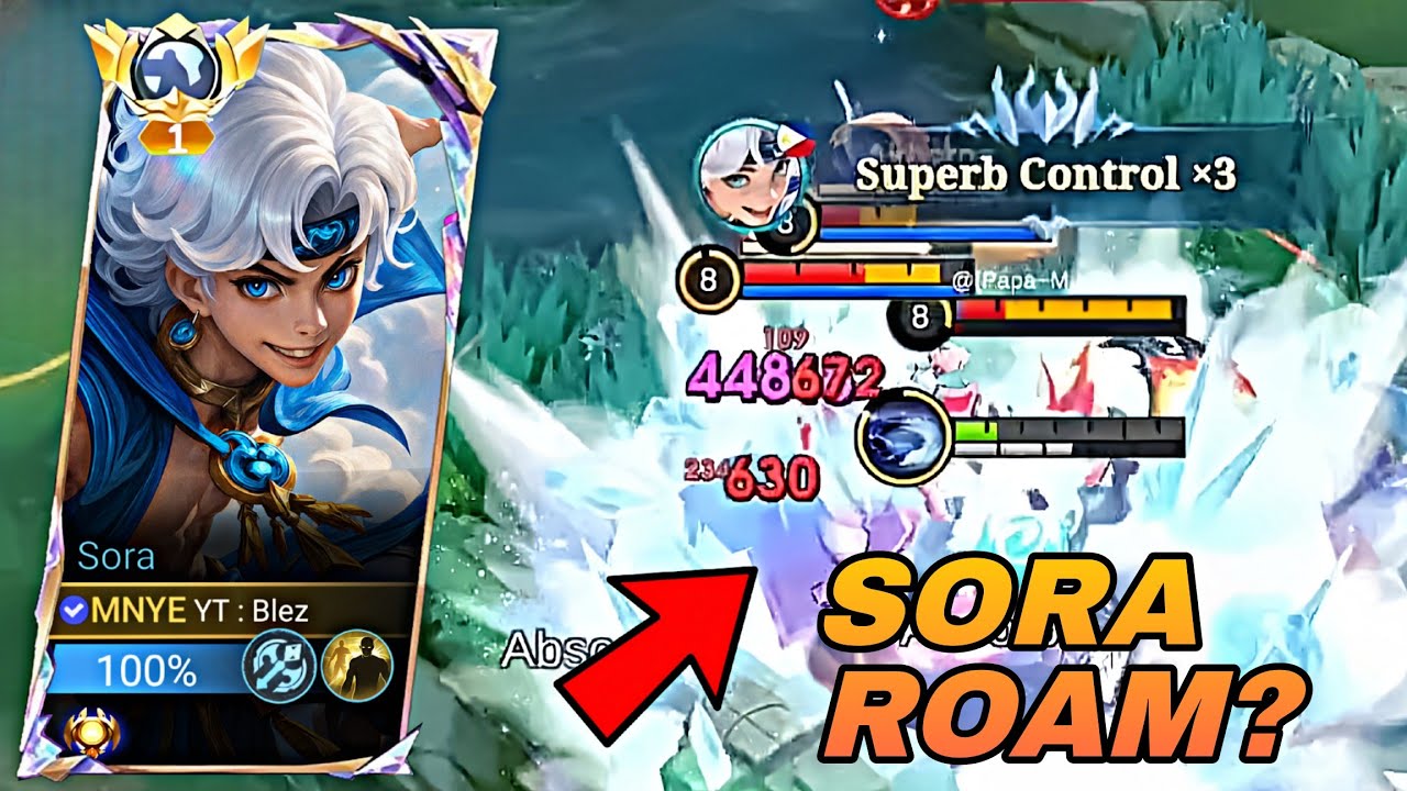 SORA ROAM!? NEW BEST SORA GAMEPLAY BROKEN HERO - MLBB