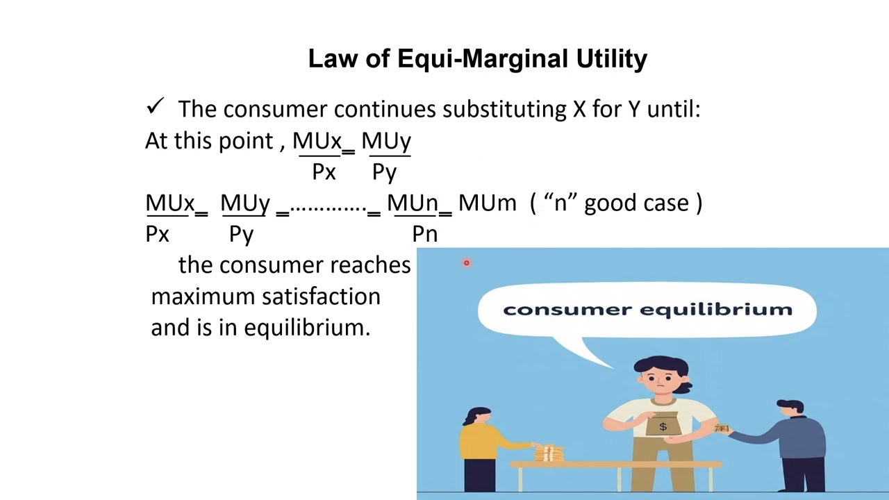 Law of Equi-Marginal Utiliy : Micro Economics 