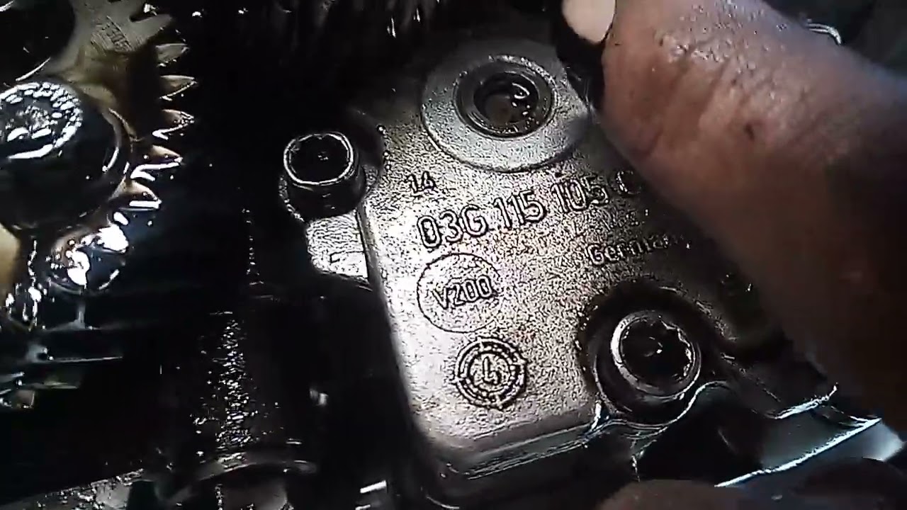 demontare baie ulei  motor bkp passat b6 pentru schimbarea axului de la pompa de ulei