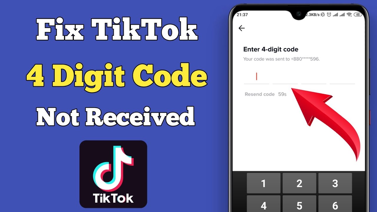 How to fix tiktok 4 digit code not recieved || how to fix tiktok verification code