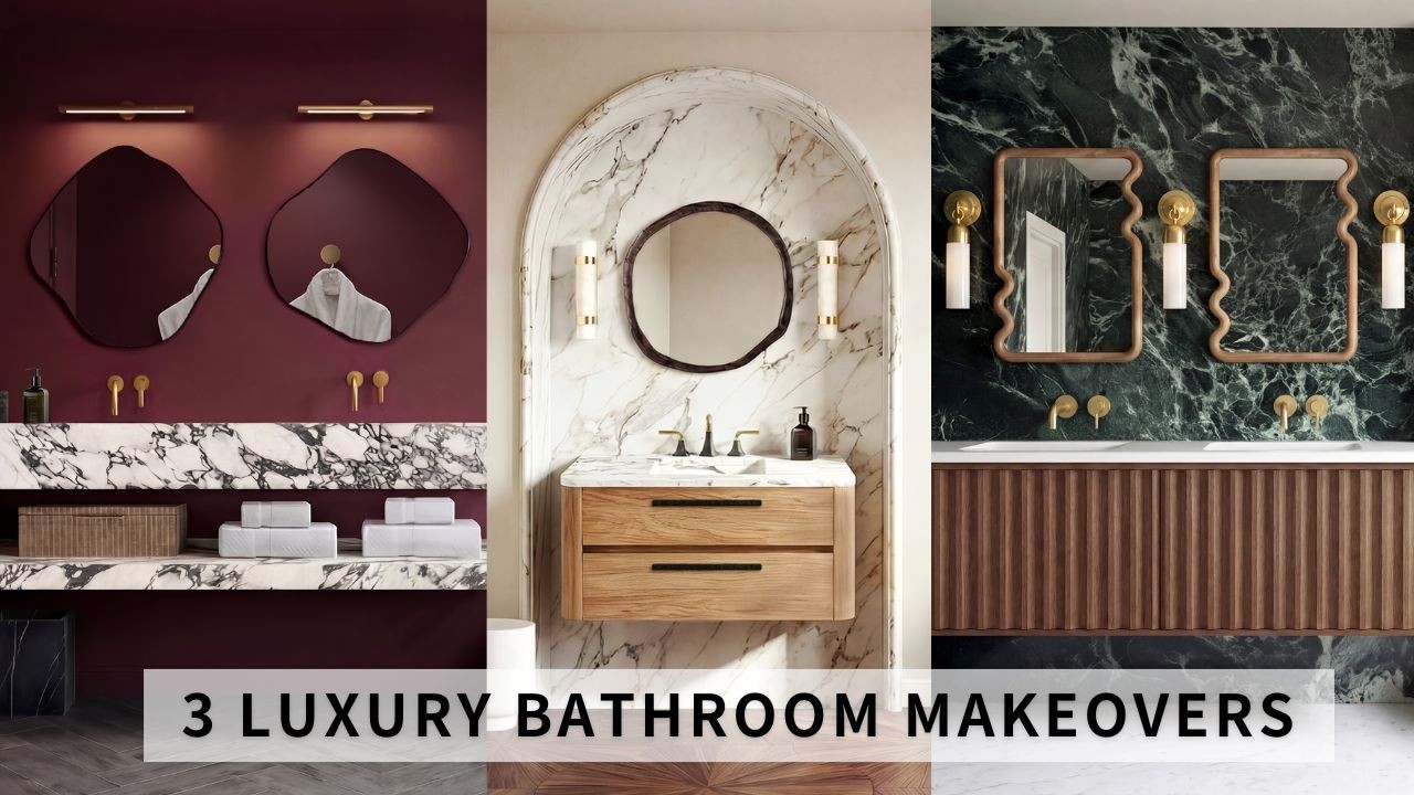 3 Room Makeovers | Bathroom Interior Design & Remodel Before and After