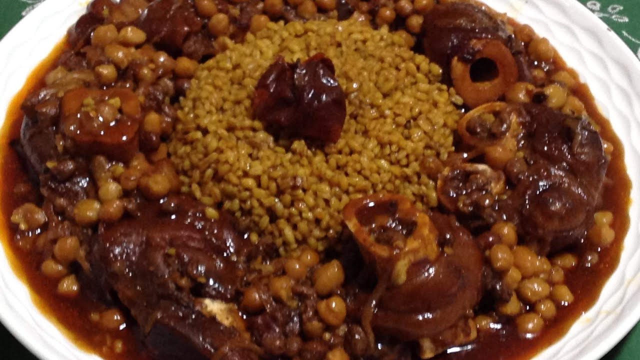 كرعين بالحمص معلكين و هشاش Pied de Boeuf Recette Marocaine | Cow Foot
