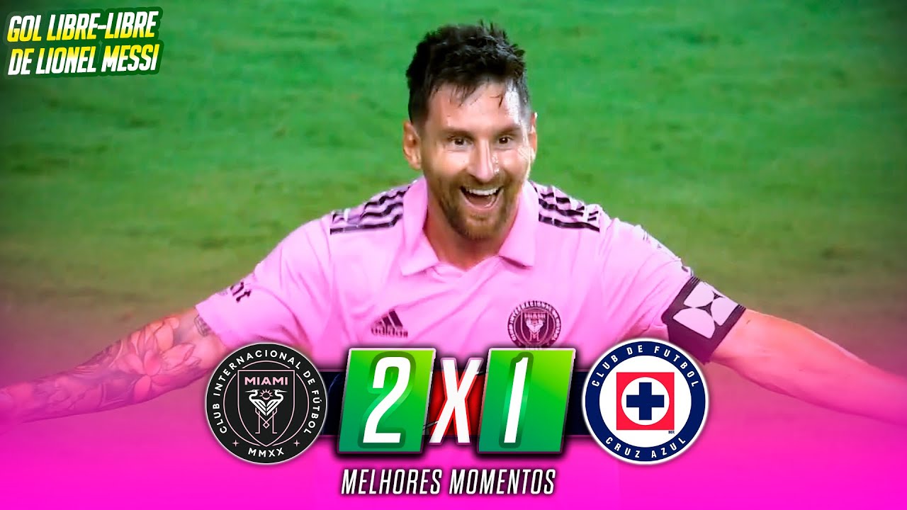 EL DEBUT DE MESSI CON EL INTER DE MIAMI | INTER MIAMI VS CRUZ AZUL (2-1) Resumen y Goles