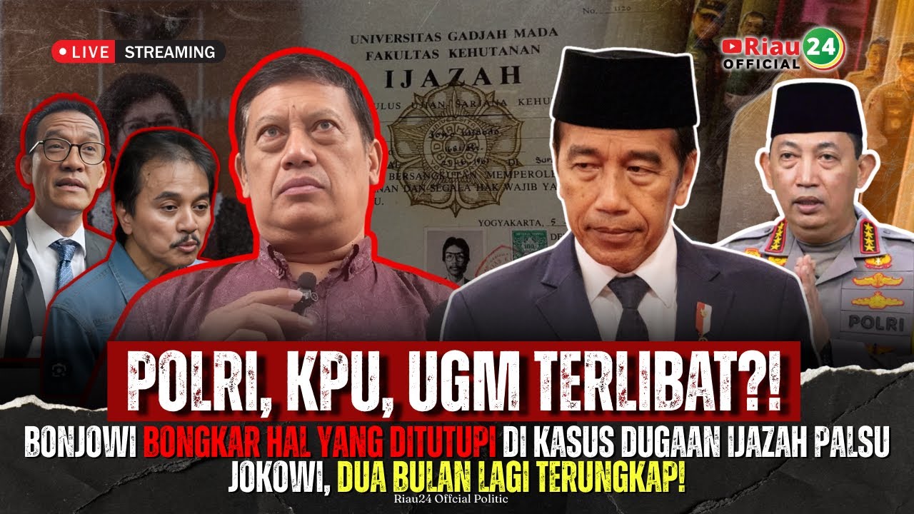 🔴 BONJOWI KLAIM BONGKAR HAL YANG DITUTUPI DI KASUS IJAZAH JOKOWI, POLRI,UGM,KPU TERSERET!