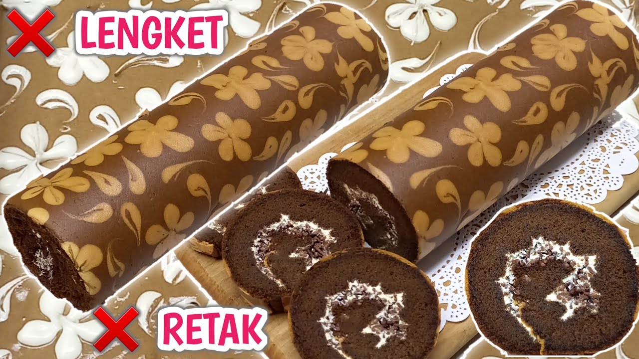 TAKJUB SAMA HASILNYA - Bolu Gulung Coklat Lembut Cantik Anti Lengket Anti Retak