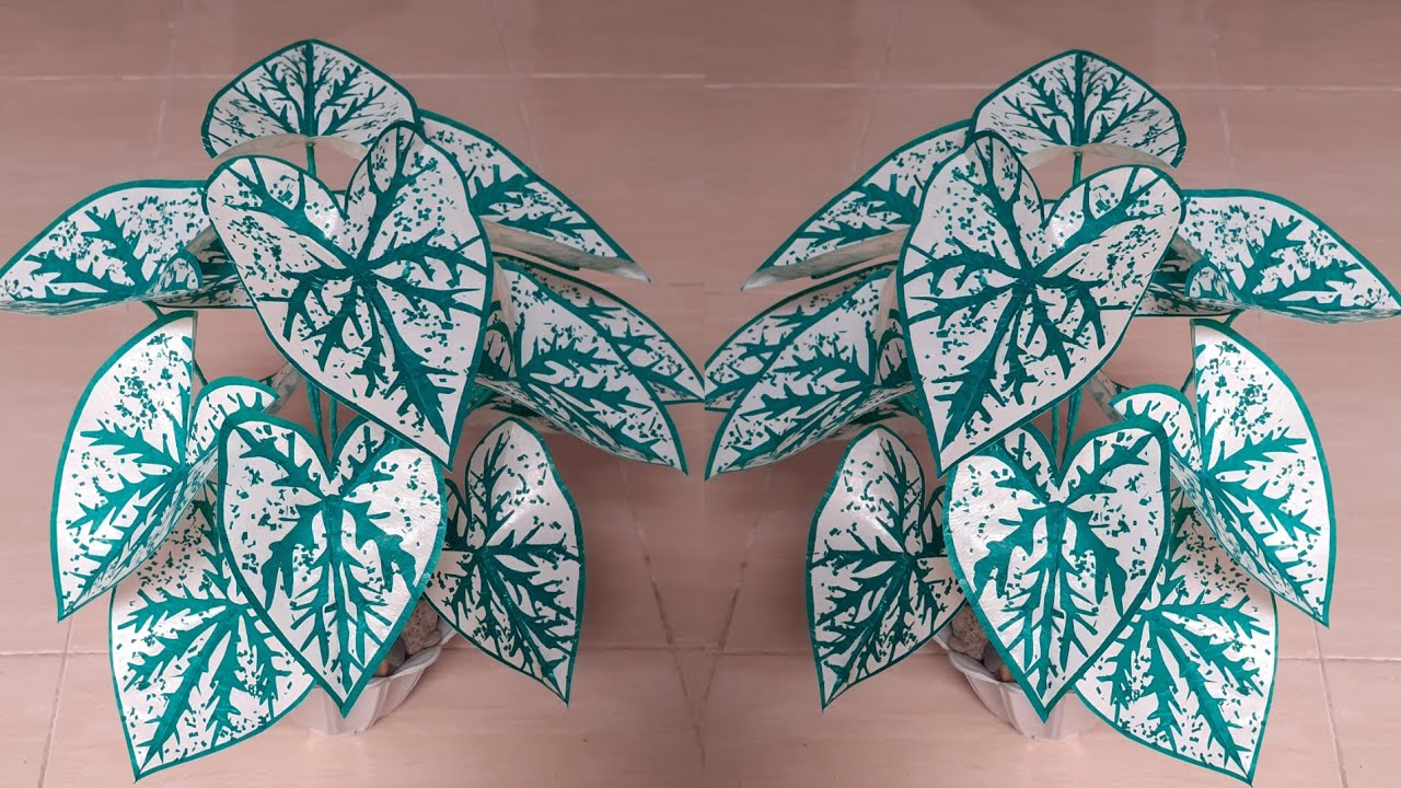 Cara Membuat Bunga Keladi dari Plastik Kresek || Caladium From Plastic Bag  || Kereasi Bunga Kresek