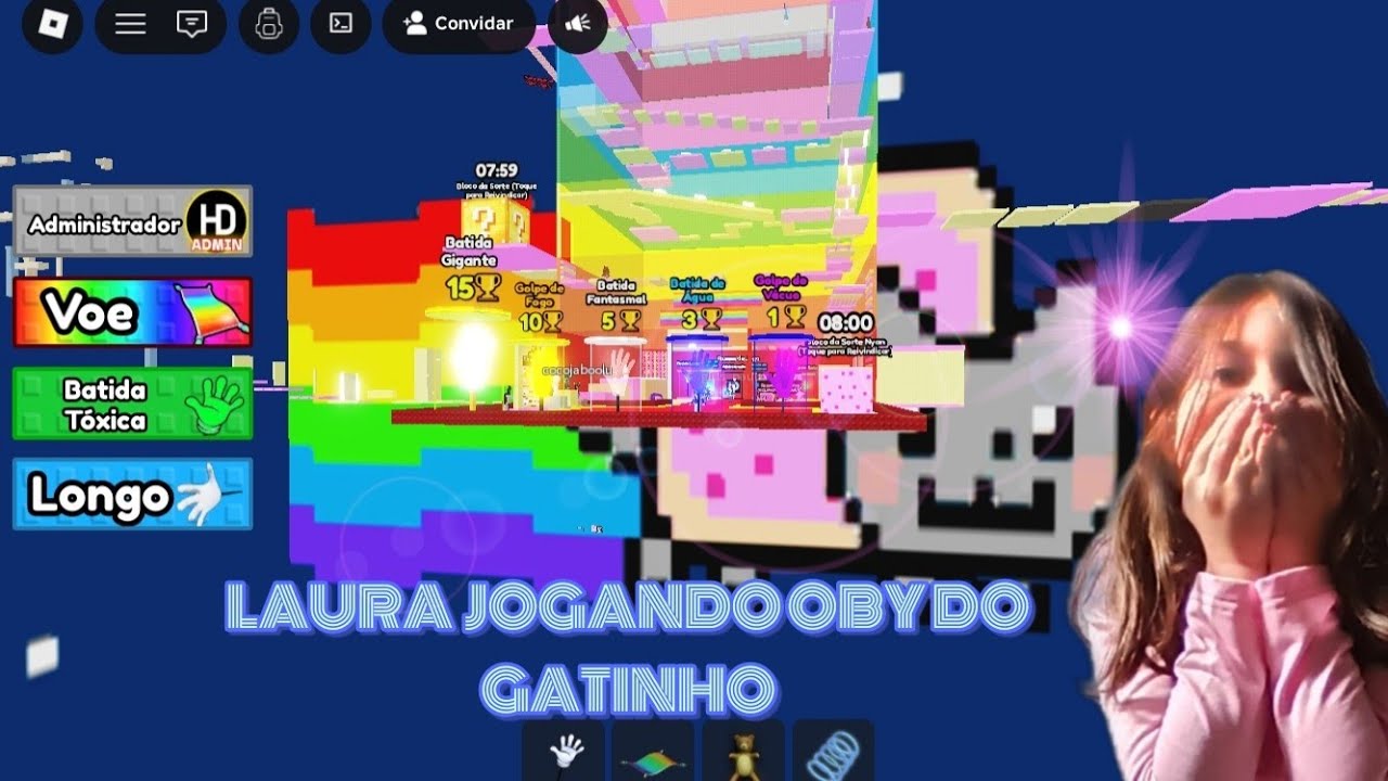 LAURA JOGANDO  OBI DO  GATINHO  NO ROBLOX