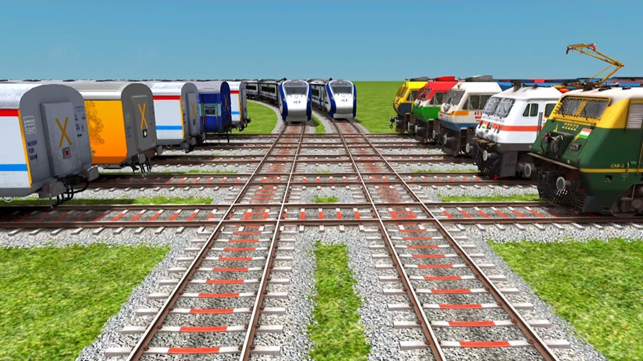 Express And SuperFast Trains In India | Top🔝 12 Train Railroad Tracks | beamng train videos
