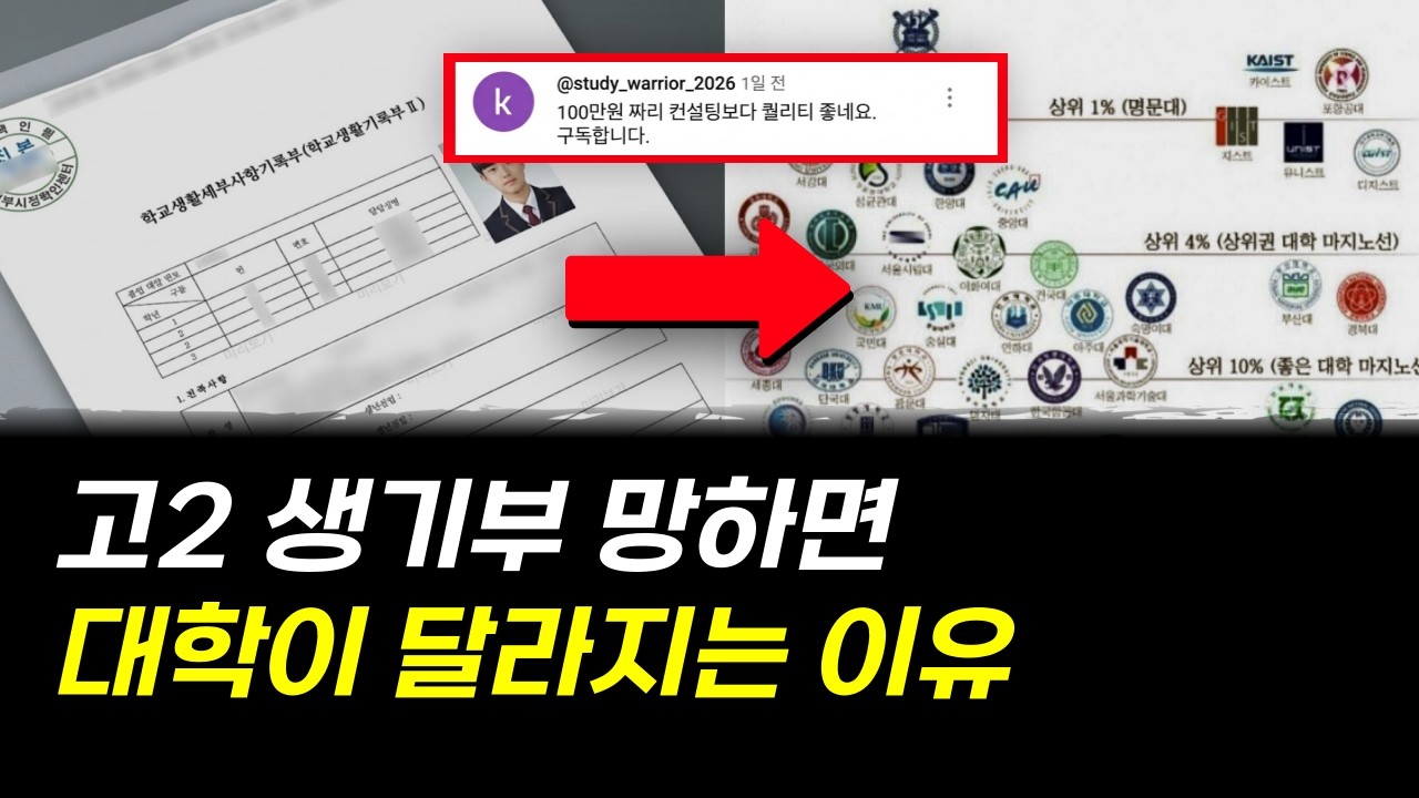 고1 생기부는 봐줍니다. 고 2부터는 절대 안 봐줍니다 ㅣ 예비 고2 생기부 총정리