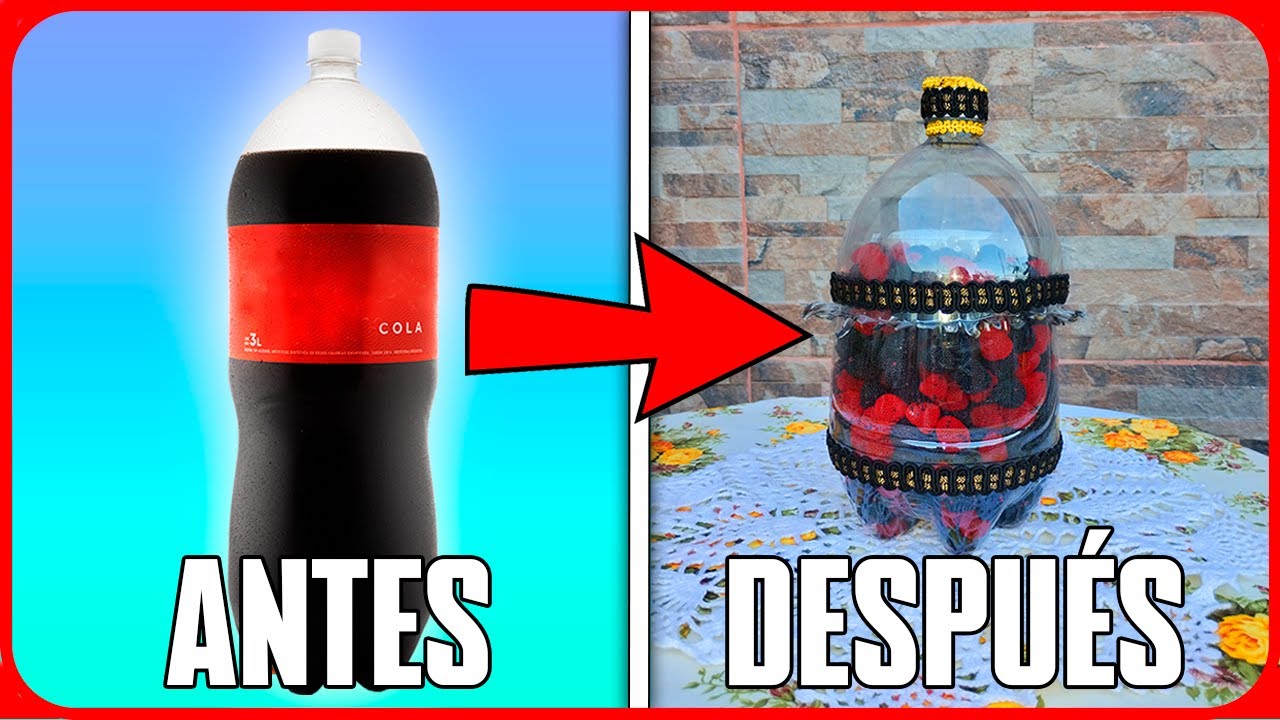 GRAN IDEA PARA RECICLAR BOTELLA DE PLASTICO 🤯 #MANUALIDADES #ANTESYDESPUES