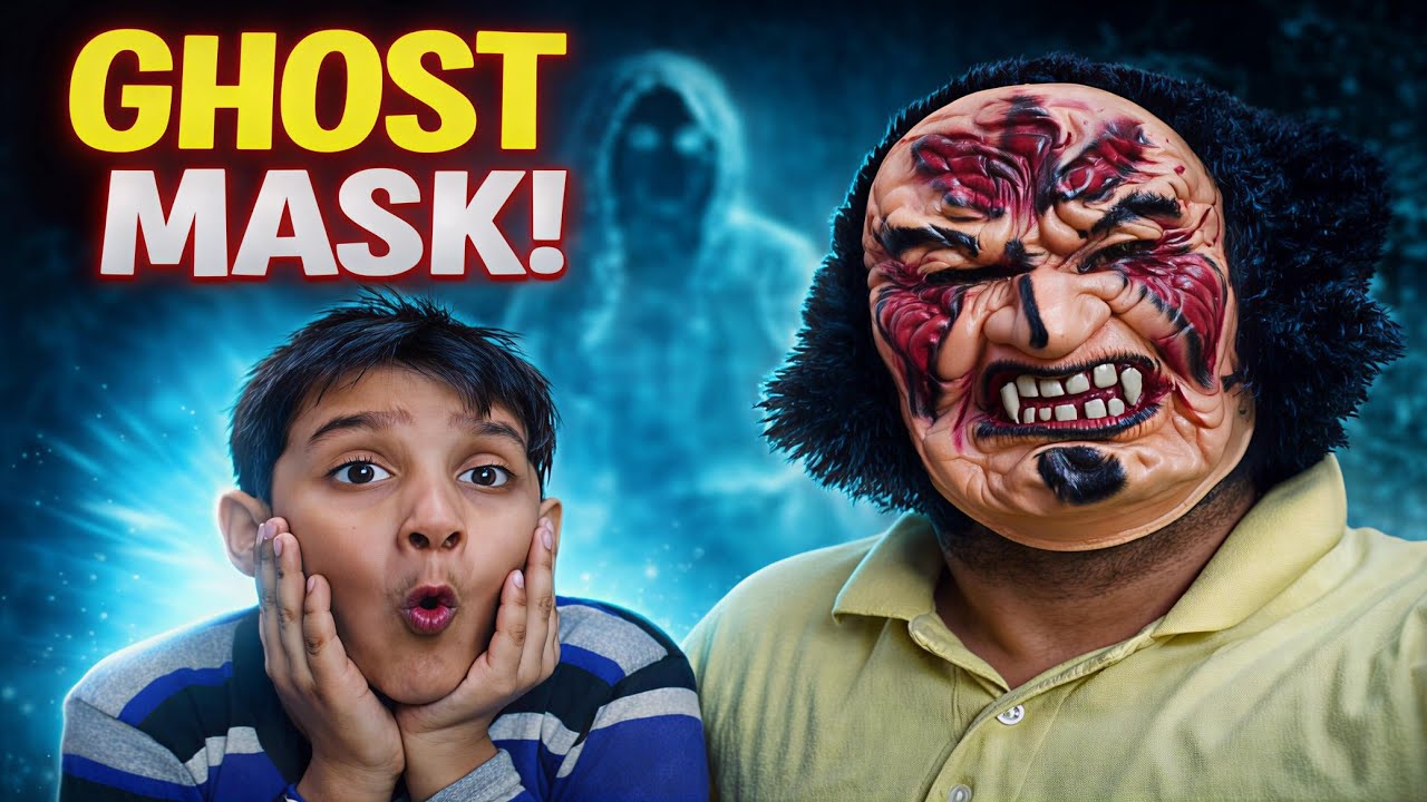 Mahir Ka New Ghost Mask 🎭 dar ka Mahol nahi hai 😂