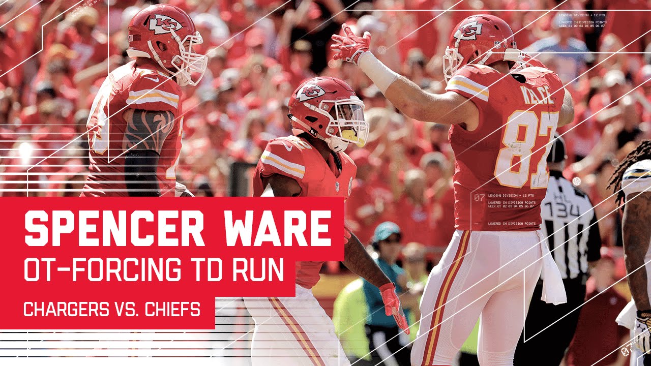 Spencer Ware Forces OT with Powerful TD Run! | Chargers vs. Chiefs | NFL