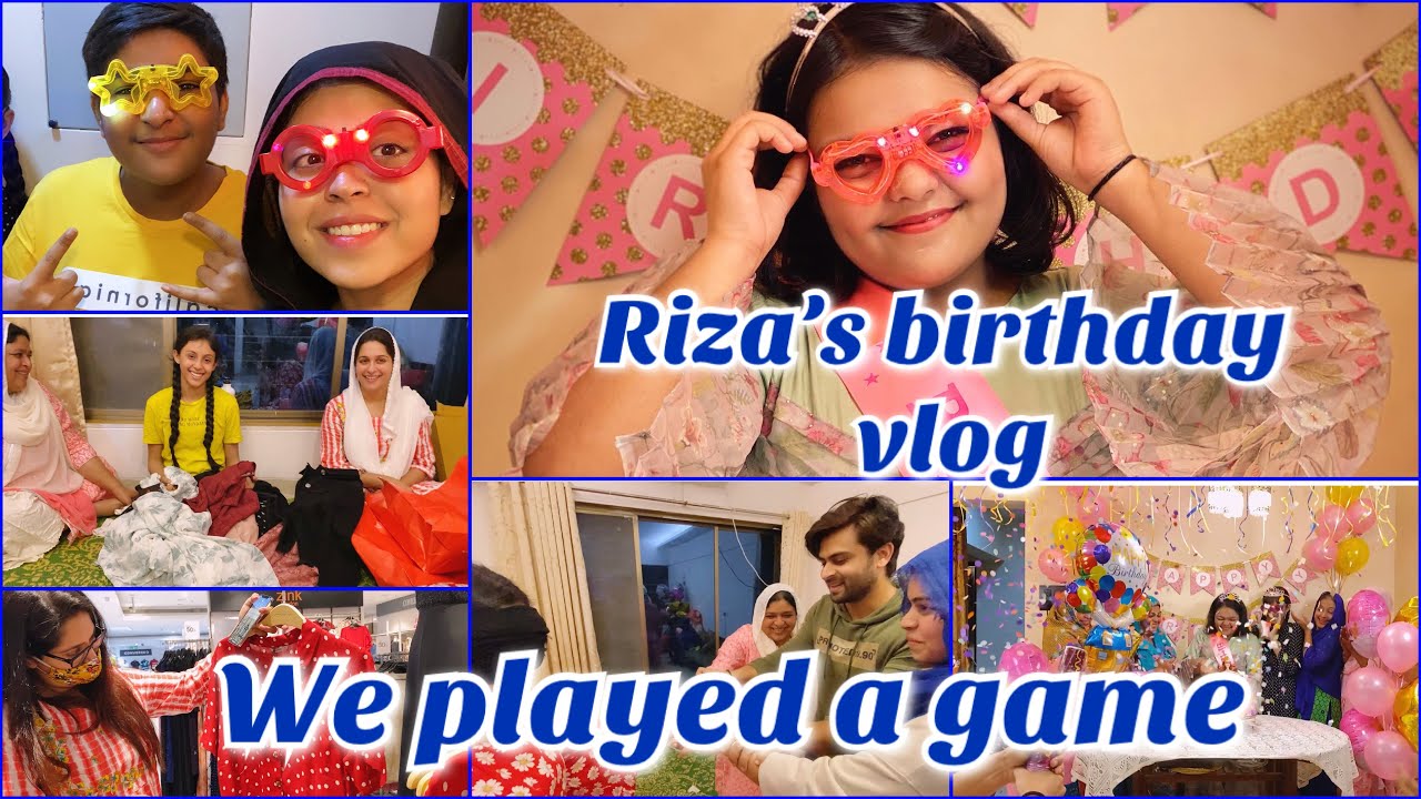 Riza’s birthday vlog | shopping | family game | ibrahim family | celebration