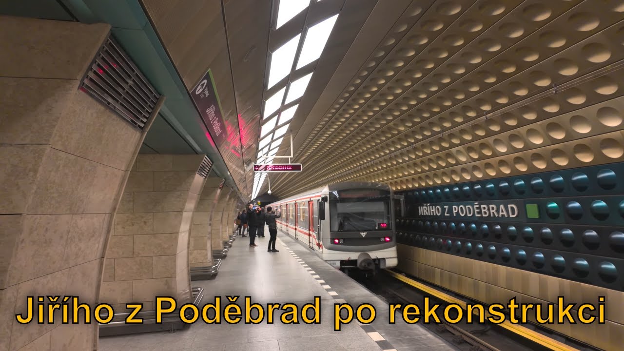 Stanice metra Jiřího z Poděbrad po rekonstrukci, 2.11.2023 | 4K60p HDR