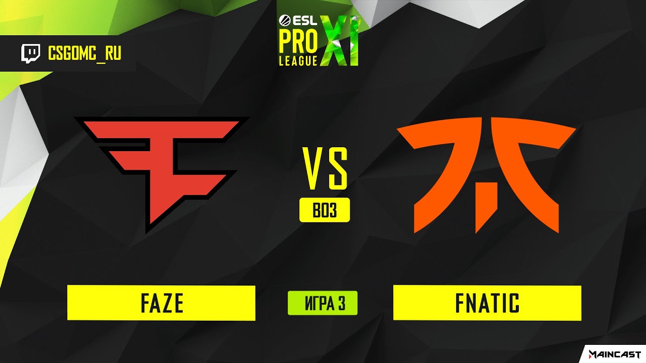 FAZE vs FNATIC [Map 3, Inferno] | ESL PRO LEAGUE SEASON 11