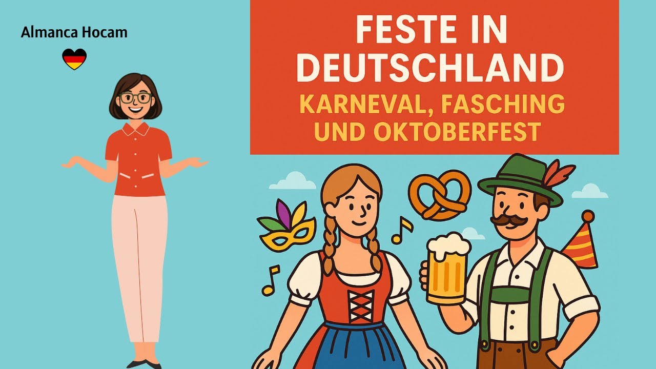 Feste in Deutschland – Karneval, Fasching und Oktoberfest einfach erklärt 🇩🇪 #deutsch #almancahocam
