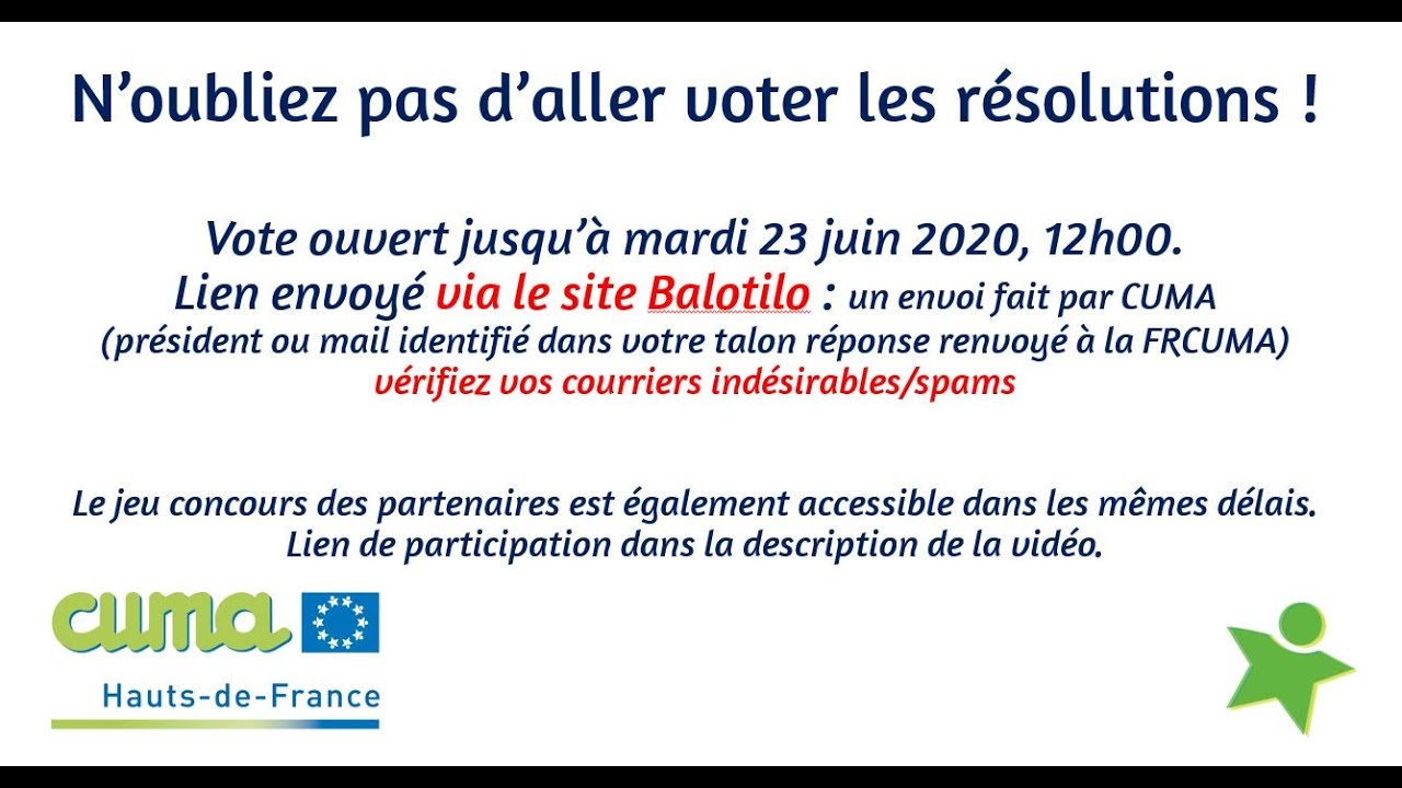 AG de la FRCUMA Hauts de France 2020 - Exercice 2019