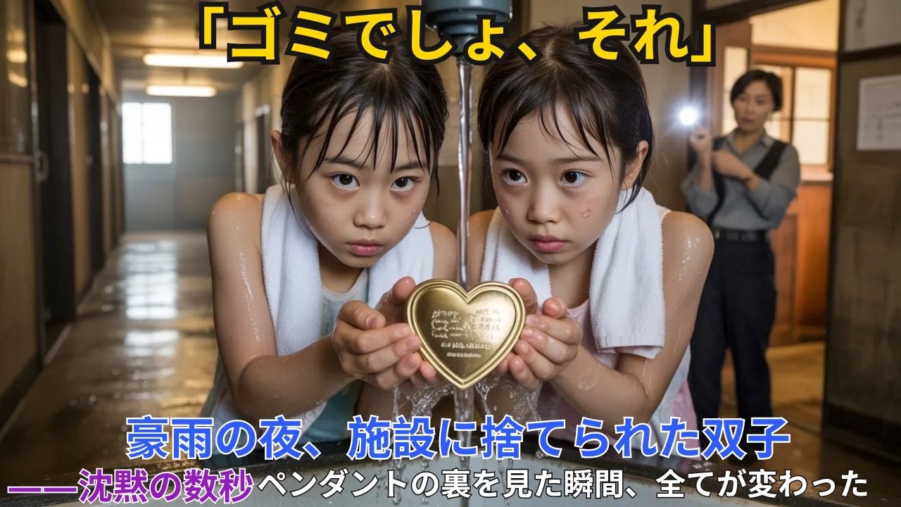 豪雨の施設に捨てられた双子。継母が「ゴミ」と投げ捨てたペンダントの裏を見た瞬間、すべての真実が暴かれる… | ドラマ | 人生ストーリー