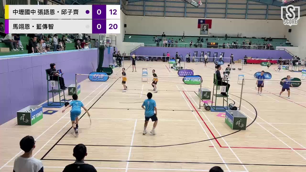 中壢國中 張語恩/邱子齊 VS 馬翊恩/藍傳智 4進2