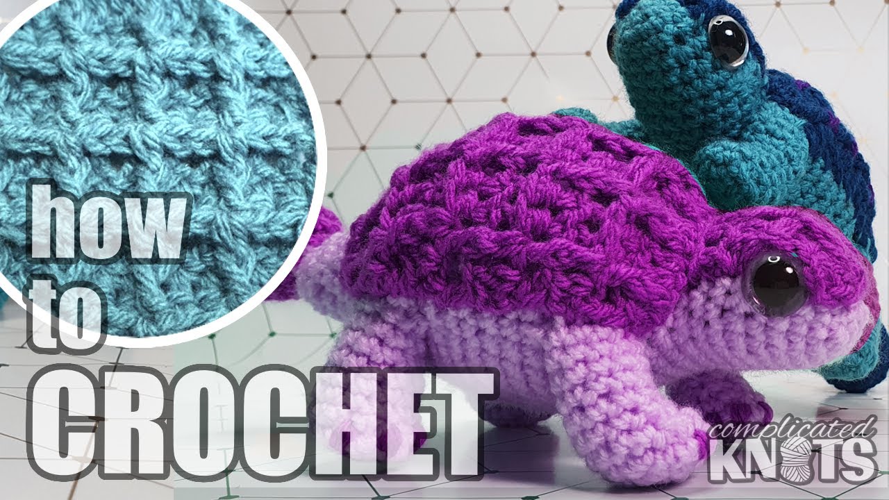 How to crochet ankylosaurs - with a waffle stitch tutorial