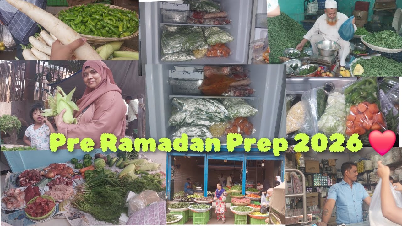 Pre Ramadan Prep 2026 ✨️ | Make & Freeze | Chicken, Gosht, & Vegetable, ki Preparation | First Roza 