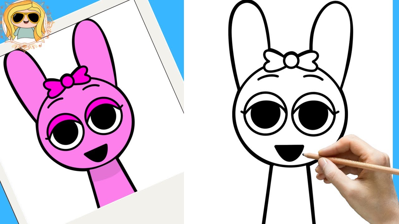 How to draw Pinki - Incredibox Sprunki Characters Drawing Tutorial