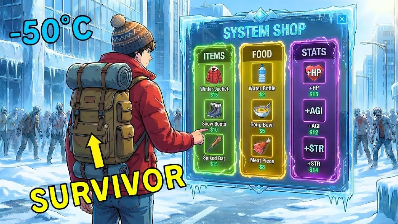 In The Frozen Zombie Apocalypse, He Activates The Survival System Manhwa Recap