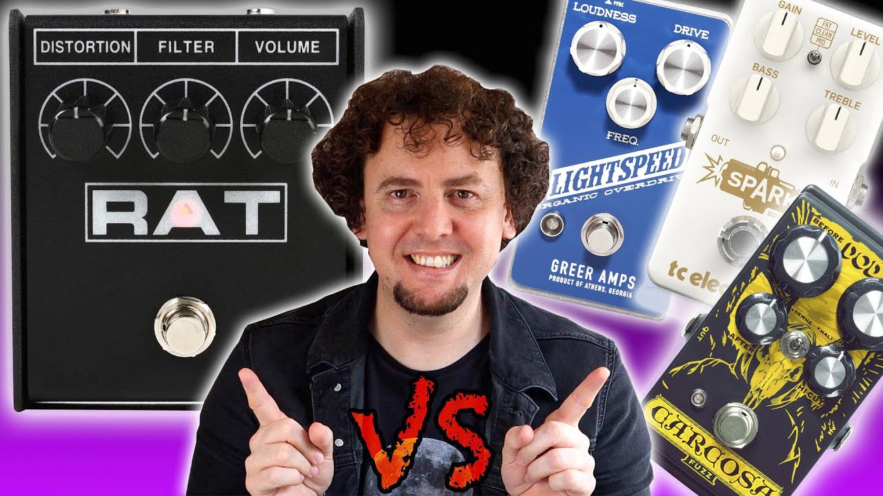 ProCo Rat 2 stacked with fuzz, overdrive and boost pedals! Which sounds best?!