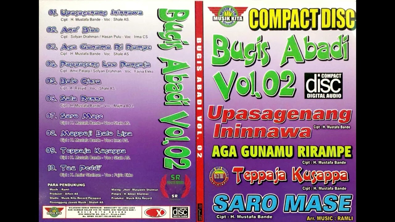 COMPACT DISC BUGIS ABDI VOL 2  SHALEH AS PRODUKSI ORI  MUSIK KITA RECORD