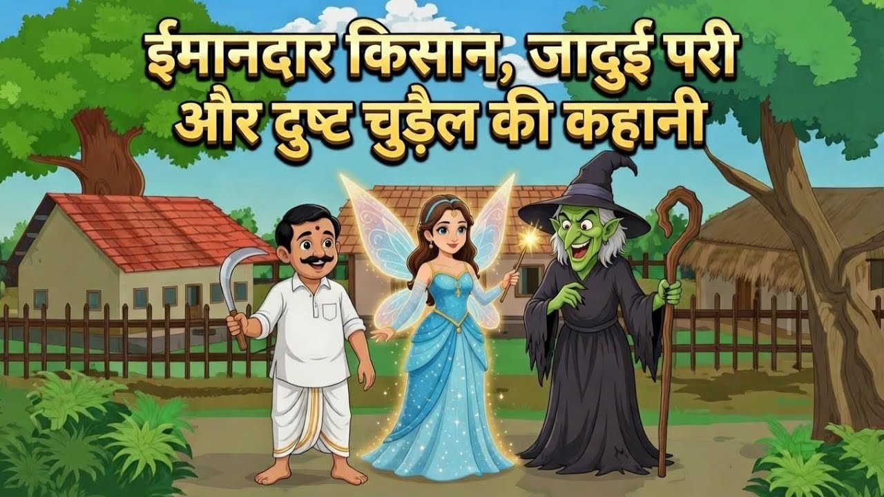 ईमानदार किसान, जादुई परी और दुष्ट चुड़ैल की कहानी | Hindi moral stories | Baccho ki kahaniyan