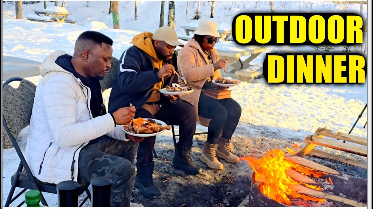 Outdoor Dinner in Winter - Yellowknife CANADA