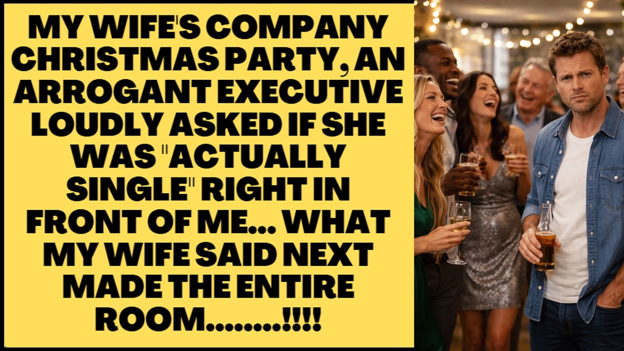At Her Company Party, Someone Loudly Asked if My Wife Was “Single”...