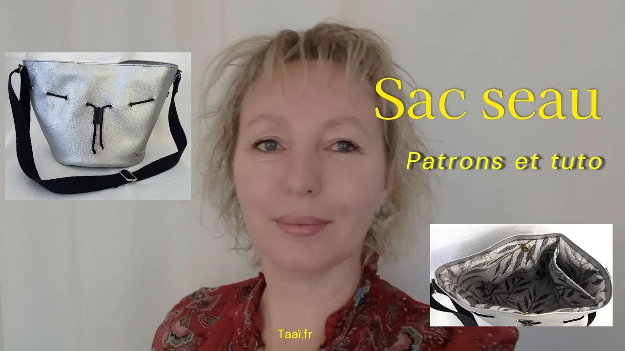DIY sac seau en simili cuir argenté