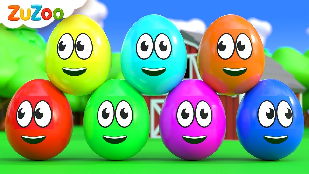 Aprender Colores y N&uacute;meros | Huevos de Colores en la Granja | Canciones Infantiles ZuZoo en Espa&ntilde;ol
